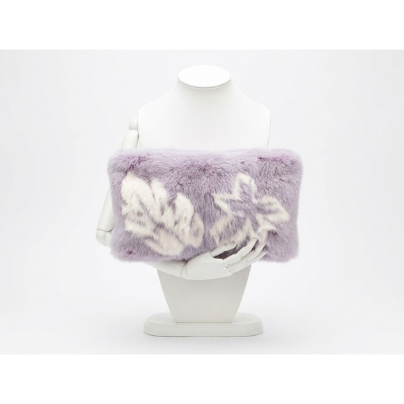 PRADA Handbags - NEW PRADA women's visone mink fur pochette clutch in primula & bianco floral